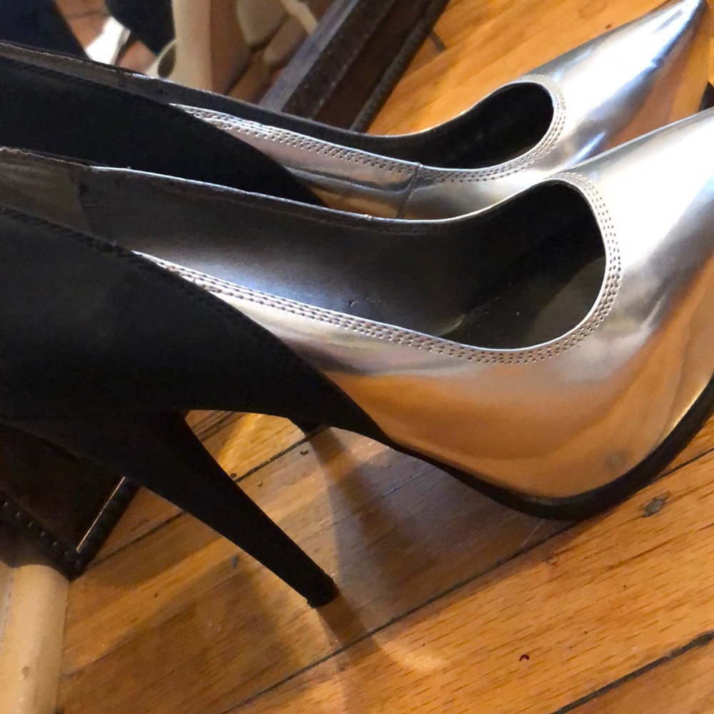Silver Toes Heels